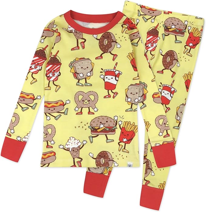 HonestBaby 2-Piece Pajamas Sleepwear Pjs 100% Organic Cotton for Baby, Toddler, Kids, Boy