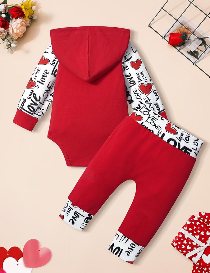Fommy Newborn Baby Boy Clothes Plaid Letter Print Long Sleeve Hoodies + Long Pants 2PCS Fall Winter Outfits Set