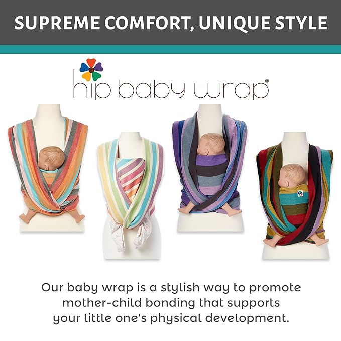 Woven Wrap Baby Carrier for Infants and Toddlers (Summer Rainbow)