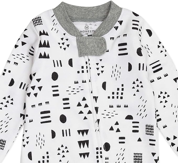 HonestBaby Sleep & Play Footed One-piece Pajama Sleeper 100% Organic Cotton, Baby Boys