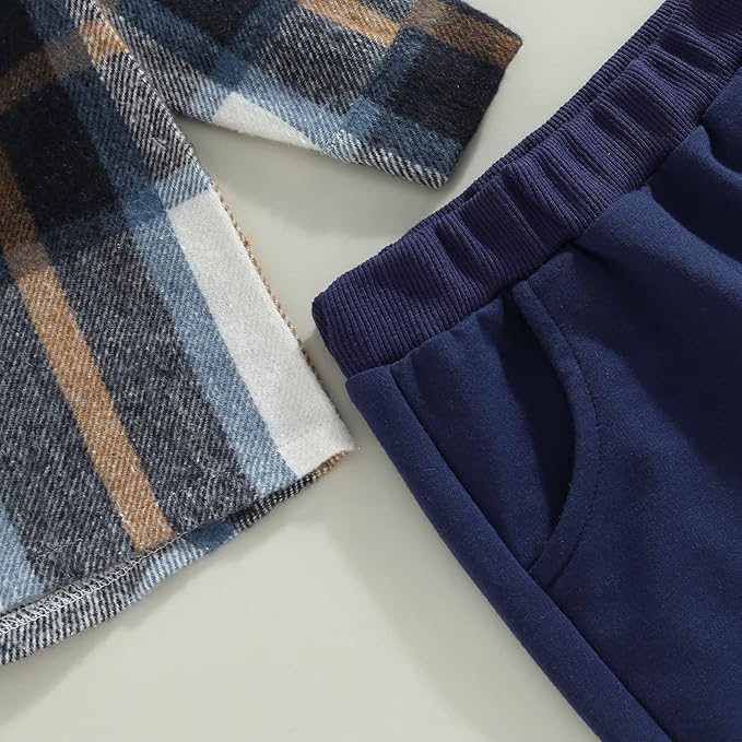 2Pcs Baby Boys Hoodie Tops Pants Set Dinosaur Deer Print Sweatsuit Fall Winter Outfits