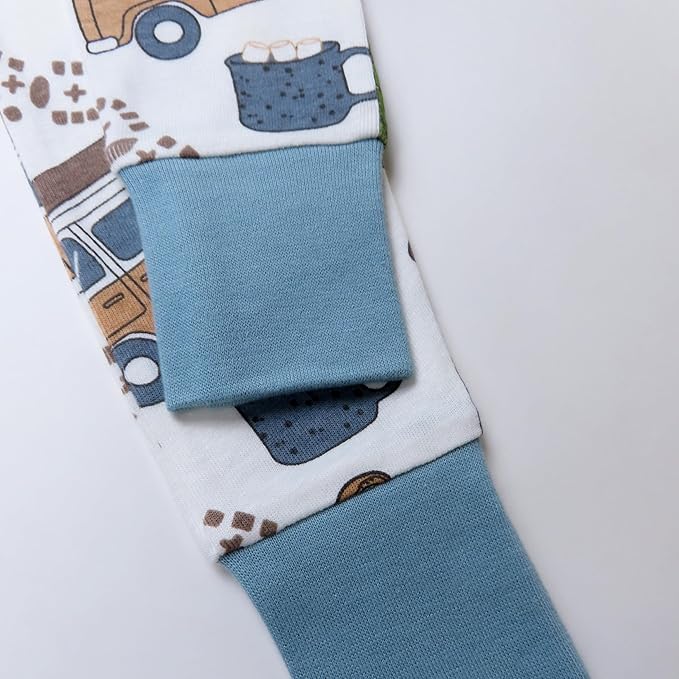 HonestBaby 2-Piece Pajamas Sleepwear Pjs 100% Organic Cotton for Baby, Toddler, Kids, Boy