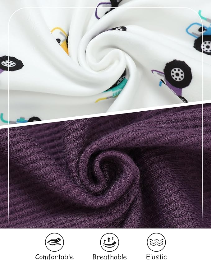 ZOEREA Toddler Baby Boys Clothes Outfit Long Sleeve T-Shirt and Romper Set Cute Jumpsuit Overalls Solid Color 6M-4T