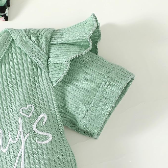 Infant Baby Girl Clothes Newborn Girl Outfit Long Sleeve Romper Pants Set Cute Baby Clothes for Girls Fall/Winter