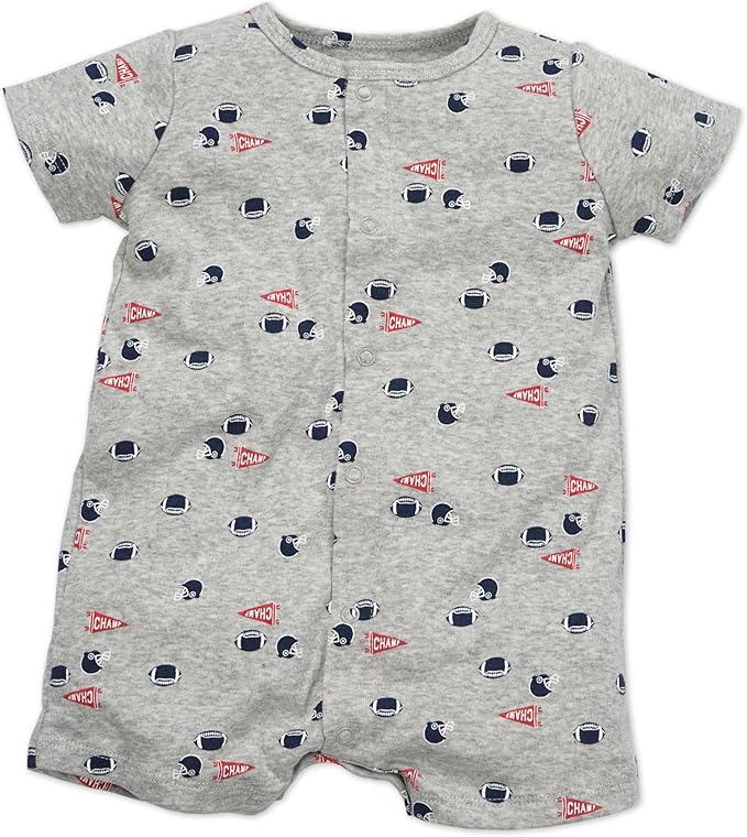 3-Pack 100% Cotton Baby Boy Rompers,0-24Months Short Sleeve Toddler Romper,Breathable Spring/Summer Clothes