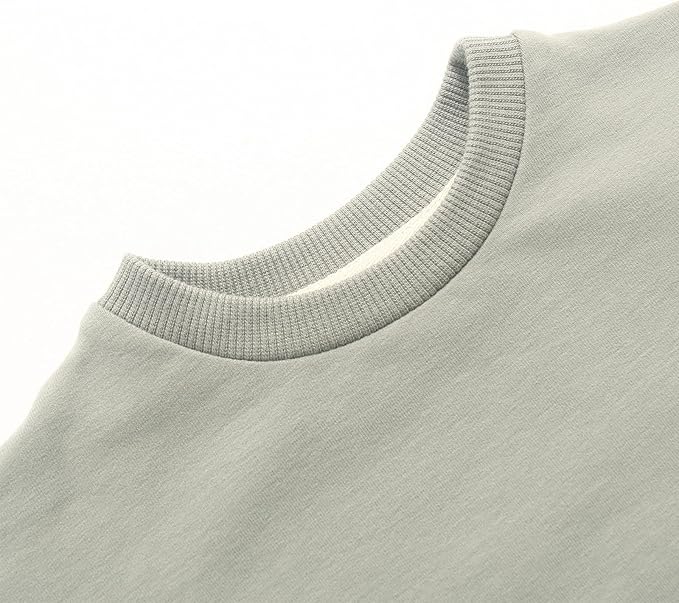 Bafeicao Baby Boy Girl Sweatshirt Romper Organic Cotton Solid Color Long Sleeve Bubble Romper Oversized Warm Fall Winter