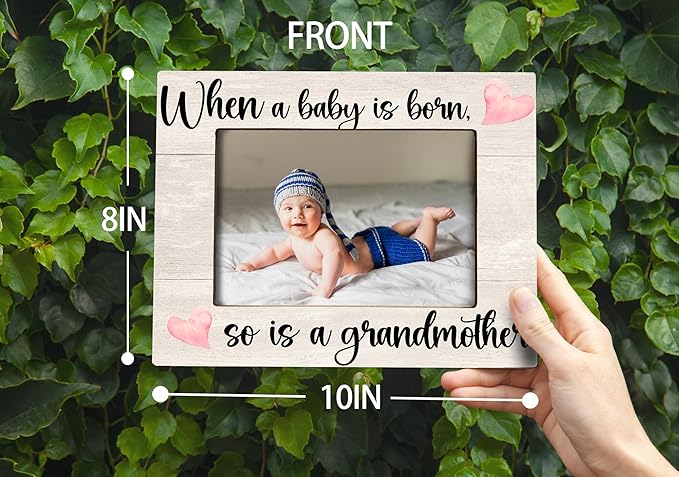 Baby Picture Frame, Ultrasound Picture Frames, When a Baby is Born So is a Grandmother, New Grandmother Gifts First Time 2025, Photo Frame 4x6(cream-coloured)