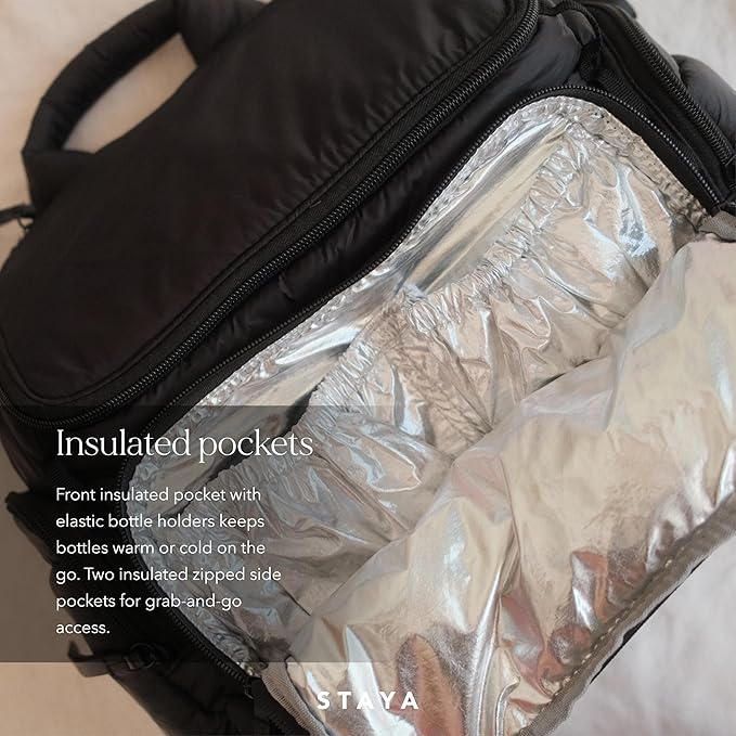 Staya- Cloud Diaper Bag - Black