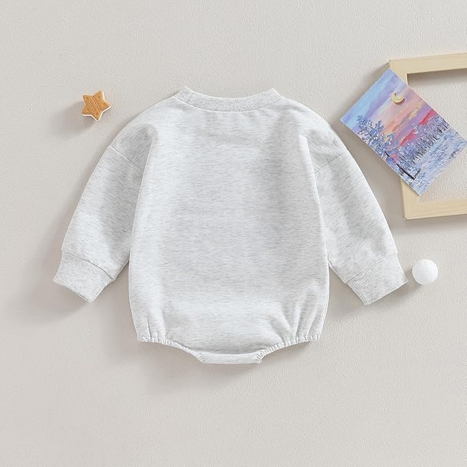 VISGOGO Infant Baby Boy Girls Big Lil Bro Big Lil Sis Matching Set Sweatshirt Romper Embroidery Sweater Toddler Clothes