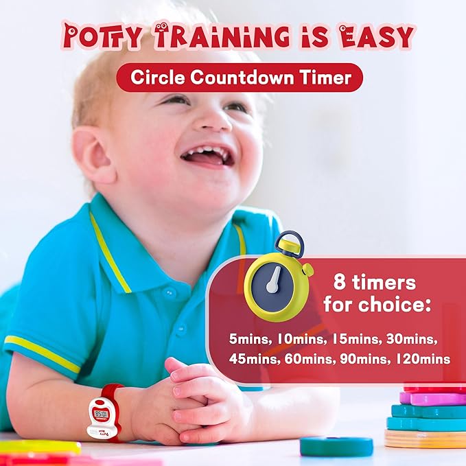 Kids Watch Potty Training Watches for Boys and Girls, Potty Timer Toilet Shape and LED Colorful Lights, Music Reminds Kids It's Time to Go to The Bathroom, Fun Gift for Moms and Toddlers