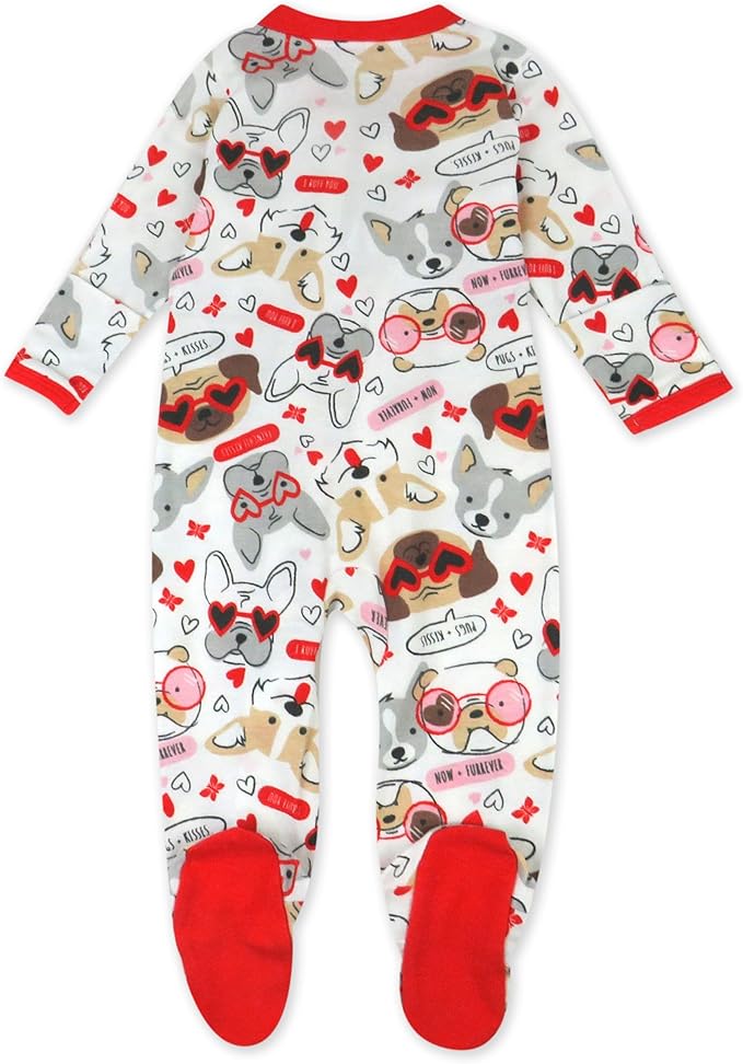HonestBaby Baby Celebration Sleep & Play Footed One-Piece Pajama Sleeper 100% Organic Cotton