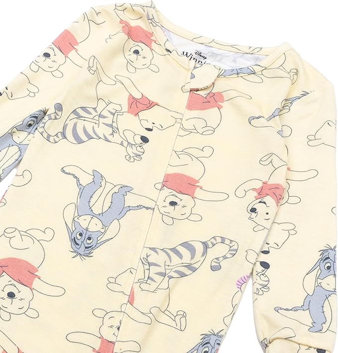 Disney unisex-baby Footless One Piece Pajamas, Snug-fit Pajamas, Soft & Cute for Kids