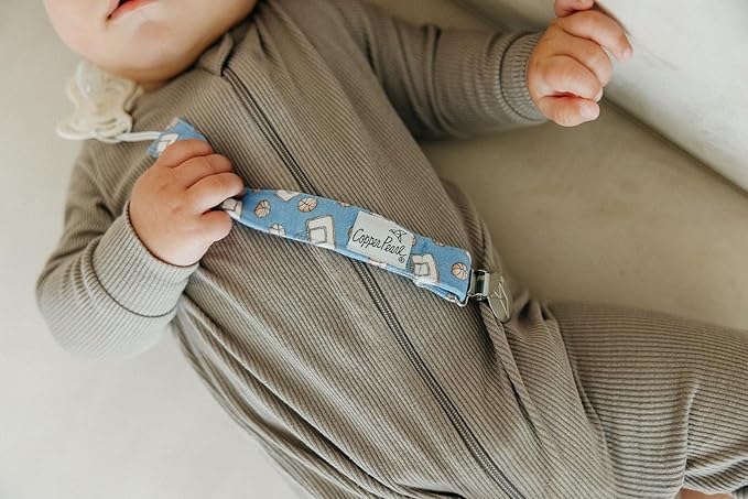 Copper Pearl Binky Clip Set 'Dunk' (Pack of 3)