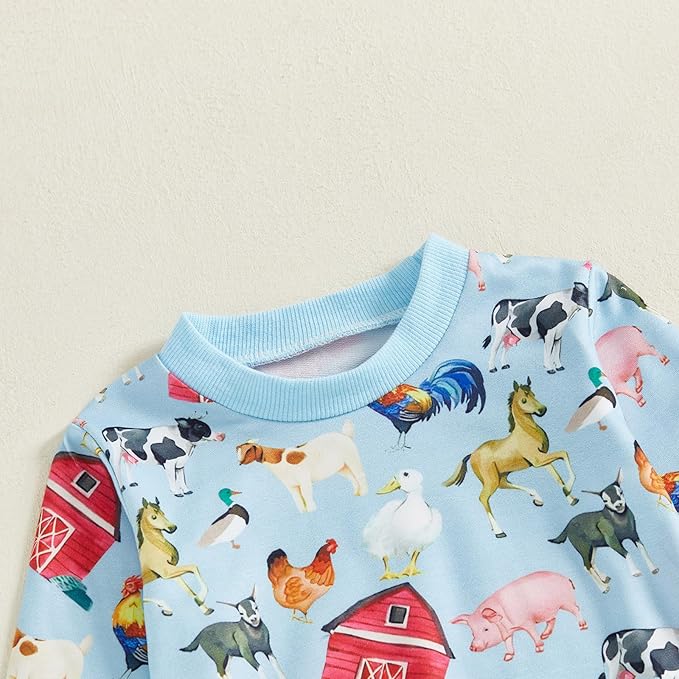 CIYCUIT Toddler Baby Boy Clothes Long Sleeve Sweatshirt Pants Set Fall Winter Outfits