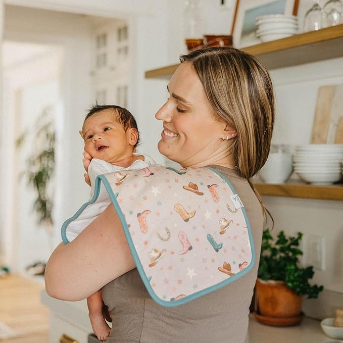 Copper Pearl Baby Burp Cloth Large 21''x10'' Size Premium Absorbent Triple Layer 3-Pack Gift Set Cheyenne