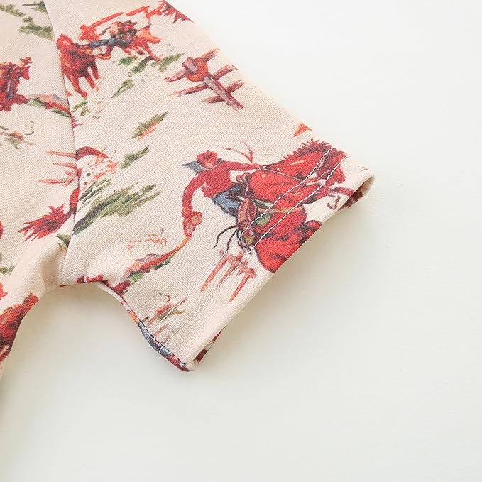 Baby Boy Girl Romper Short Sleeve 100% Cotton Bodysuit Outfits 2 Way Zipper Jumpsuit