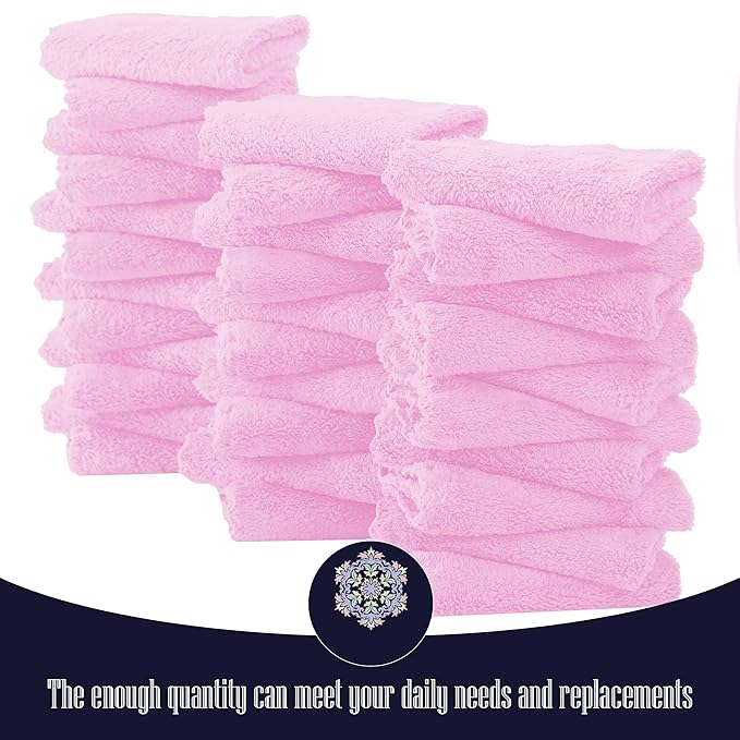 32 Pack Baby Washcloths - 10x10 Inch, Microfiber baby towel - Absorbent and Soft baby Wash Clothes for Newborns, Infants and Toddlers - Quick Dry baby boys and girls face towel - Frozen Berry