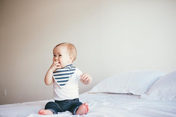 Copper Pearl Baby Bandana Drool Bibs for Drooling and Teething 4 Pack Gift Set Alpine, Soft Set of Cloth Bandana Bibs for Any Baby Girl or Boy, Cute Registry Ideas for Baby Shower Gifts