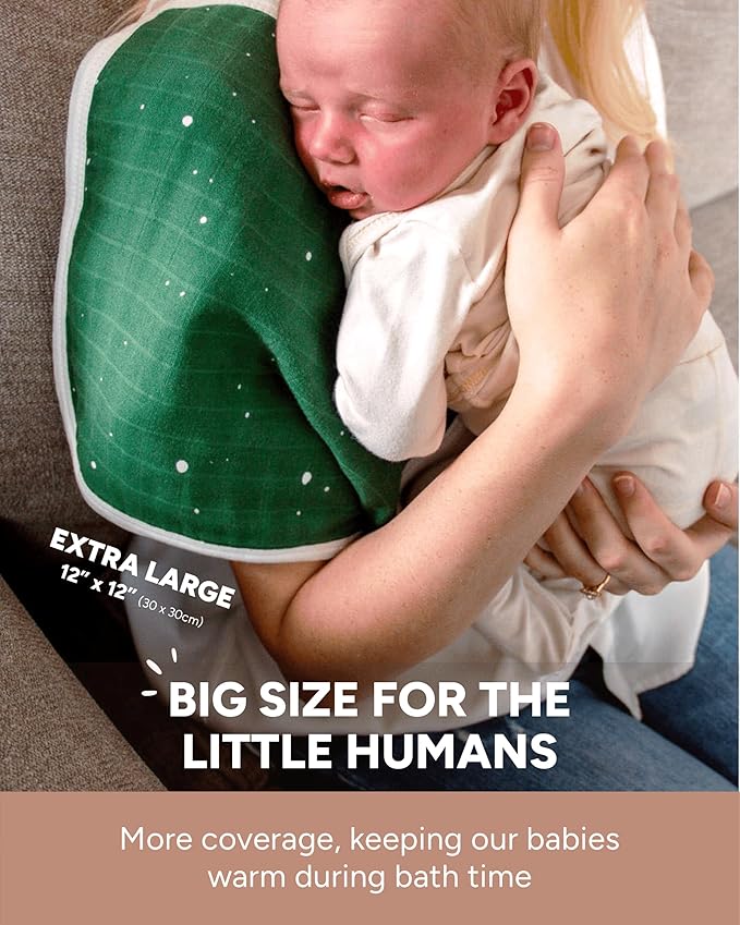 Nightingale Baby Washcloths, Rayon from Bamboo Baby Clothes Organic Wash Cloths with Cotton, Newborn Bath Essentials, Burping Cloths for Babies, Face Towels Reusable 12"x12" (Floral) 6 Pack