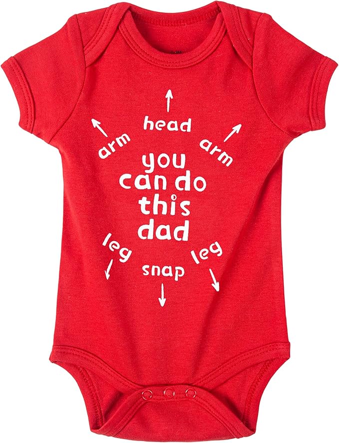Cnins Funny Baby Bodysuit & Daddy Matching Cotton Outfit for Wild One 1st Birthday, Unisex Newborn Infant Clothes 0-24M