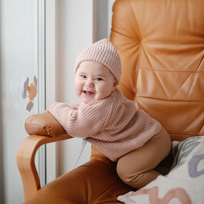 mushie Sunshine Suction Spinner Toy | Toddler Sensory Toys for Bath & Play