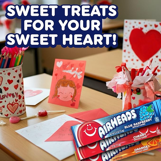 Airheads Sour Mini Halloween Trick or Treat Taffy Candy Bars, Watermelon Punch, Blue Blast & Lemon Berry Squeeze, Individually Wrapped Candy for Adults & Kids, Party Favors, 12 Oz Variety Bag