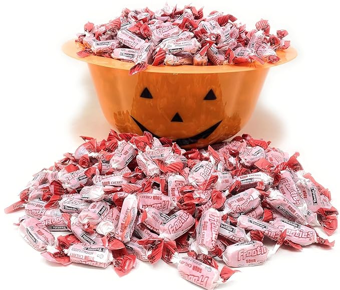 Sour Cherry Tootsie Roll Frooties Chewy Candy With Tangy Red Fruit Flavor 85+ Pieces Individually Wrapped In Resealable Assortit Bag, 1.5 Lb (24-Oz) Made In USA
