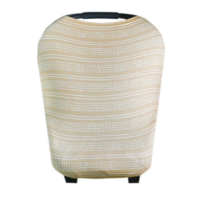 Copper Pearl Multi-Use Cover: Car Seat Covers, Nursing Cover, and Stroller Cover for Sun - Stretchy Fabric, All-Season Use, Stylish Designs, Easy Access for Moms - Clay