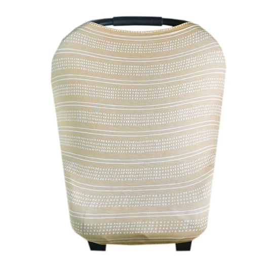 Copper Pearl Multi-Use Cover: Car Seat Covers, Nursing Cover, and Stroller Cover for Sun - Stretchy Fabric, All-Season Use, Stylish Designs, Easy Access for Moms - Clay