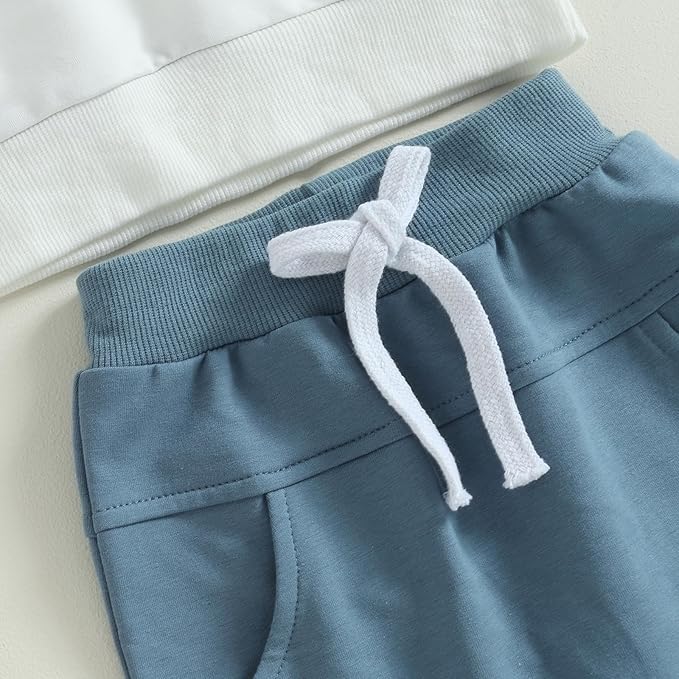 2Pcs Baby Boys Hoodie Tops Pants Set Dinosaur Deer Print Sweatsuit Fall Winter Outfits