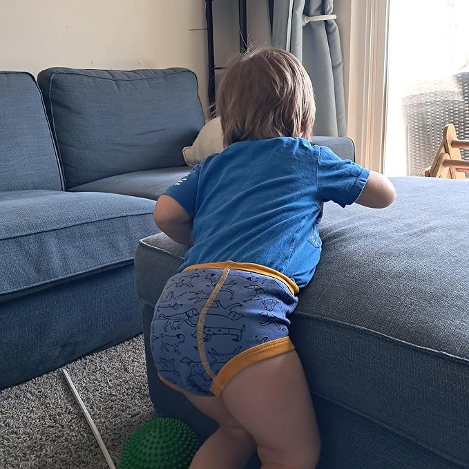 BIG ELEPHANT 10-Pack Baby Potty Training Underwear, Soft 100% Cotton Absorbent Training Pants for Boys & Girls, Ages 12M-10Y