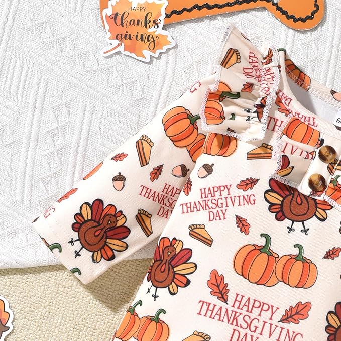 Aalizzwell Preemie Newborn Infant Baby Girls Clothes Ribbed Bodysuit Pants Set Fall Winter Outfits