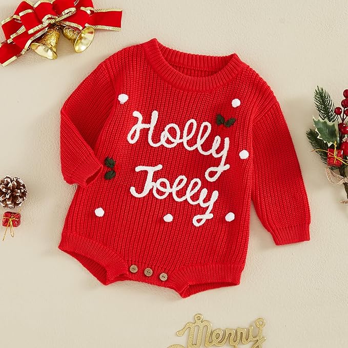 FYBITBO Baby Girl Boy Sweater Knit Oversized Pullover Sweatshirt Romper Onesie Warm Fall Winter Clothes Outfit Newborn