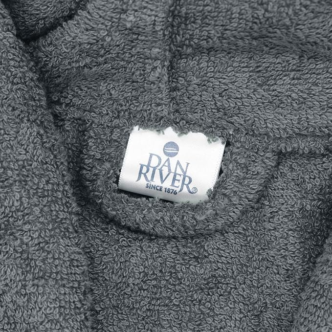 DAN RIVER Premium Cotton Terry Robes for Women and Men, Ultra Soft bathrobe with Adjustable Waist Belt and Pockets Pack of 1