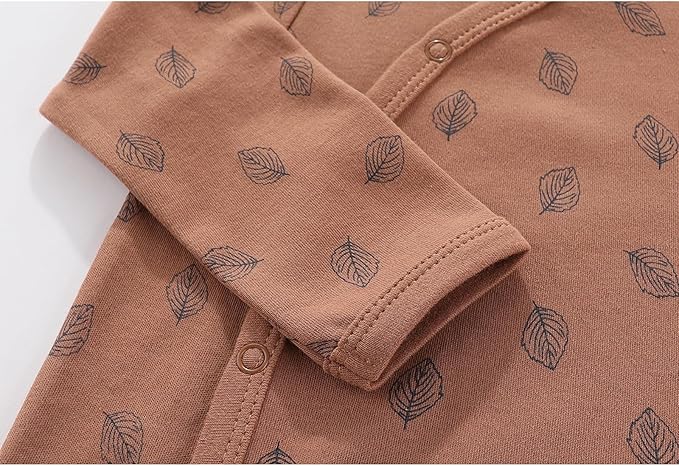 Unisex Baby Boy Girl Footies Rompers Cotton Long Sleeve 3 Pack Infant Jumpsuits 0-12Months Babies' Outfits