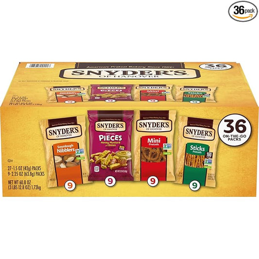 Snyder's of Hanover Variety Pack Pretzels, 36 Count Variety Pack (Pack of 36)