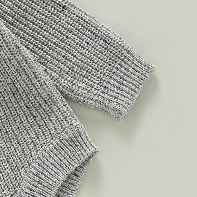 FYBITBO Baby Girl Boy Sweater Knit Oversized Pullover Sweatshirt Romper Onesie Warm Fall Winter Clothes Outfit Newborn