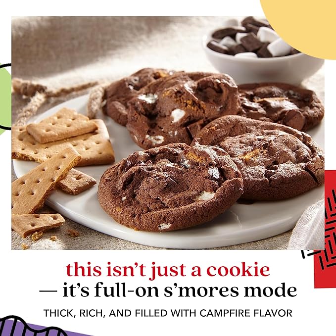 David's Cookies Fresh Baked Decadent Jumbo Smores Cookies Gift Basket Tin - Flavorful Gourmet Cookies - Ideal Food Gift for Corporate, Birthday, Fathers and Mothers Day, Get Well and Other Special Occasions - 2 lb (8 pcs)