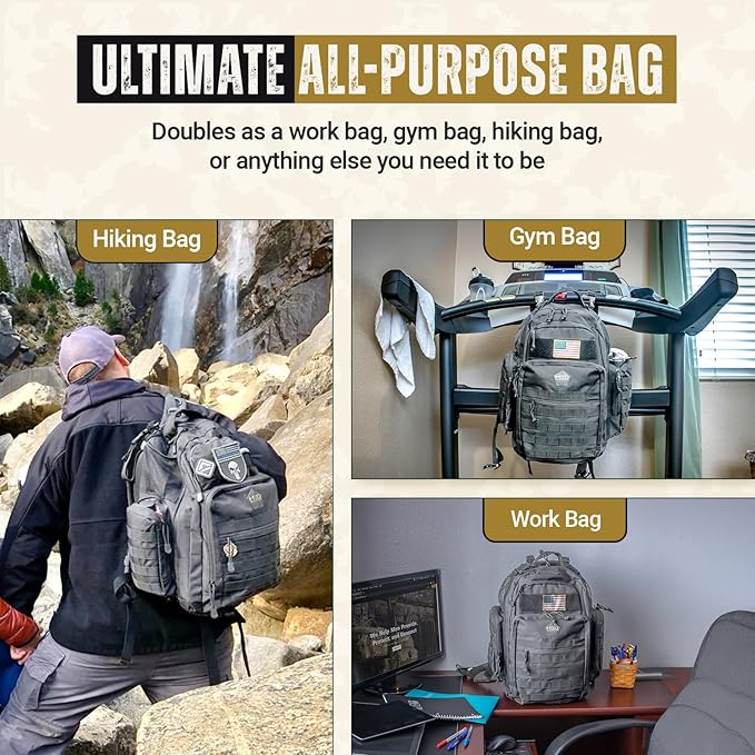 HighSpeedDaddy - Baby Diaper Backpack, Military-Grade, Waterproof, Compact Baby Travel Bag with Diaper Changing Mat