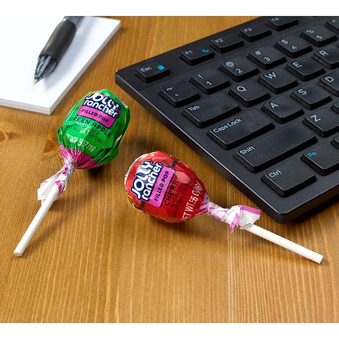 JOLLY RANCHER Filled Pops Assorted Fruit Flavored Candy Box, Halloween Candy, 56 oz (100 Pieces)