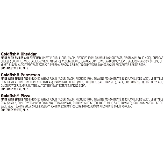 Goldfish Crackers Say Cheeeese Variety Pack with Cheddar, Pizza and Parmesan, Snack Packs, 20 Ct (Pack of 2)