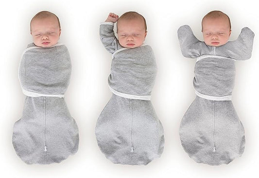 SwaddleDesigns 6-Way Omni Swaddle Sack Arms Up Swaddle for Newborn, More Options to Calm Startle Reflex, Improves Sleep