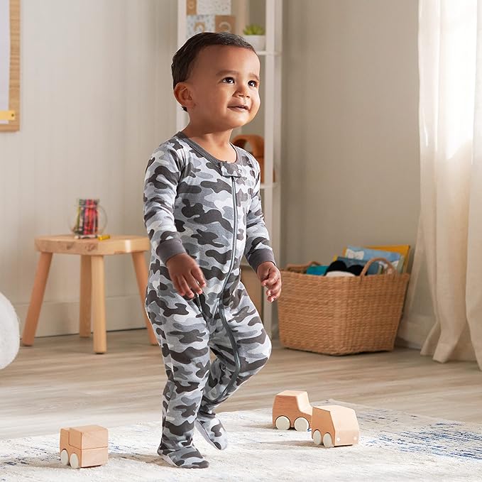 Gerber Baby Boys' 2-Pack Footed Pajamas