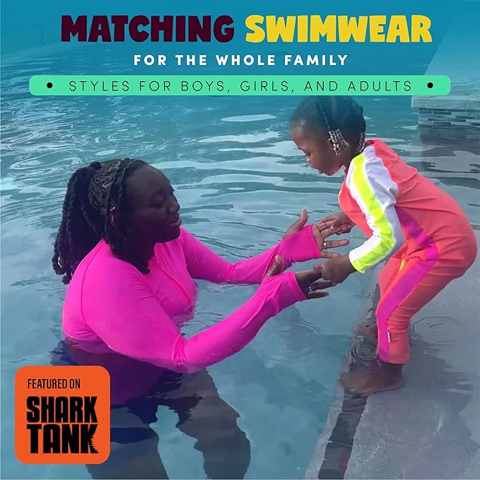 SwimZip Boys' Long-Sleeve UPF 50+ Swimsuit for Baby, Toddler, & Little Boys