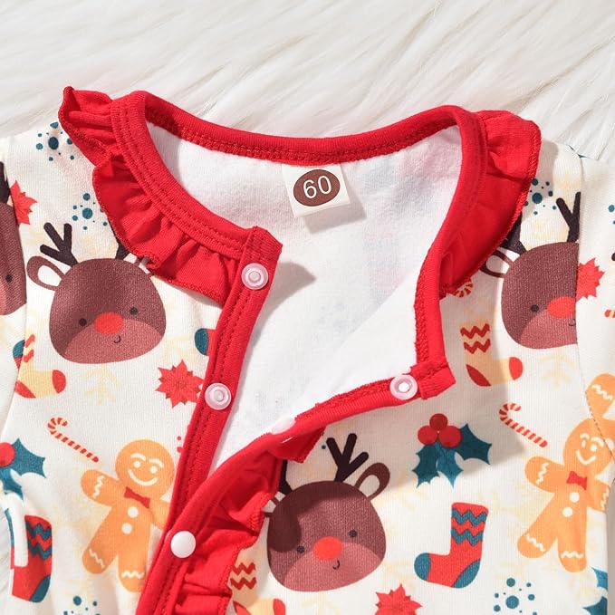 Aalizzwell Baby Girls Romper Outfit Fall Winter Clothes with Accessories