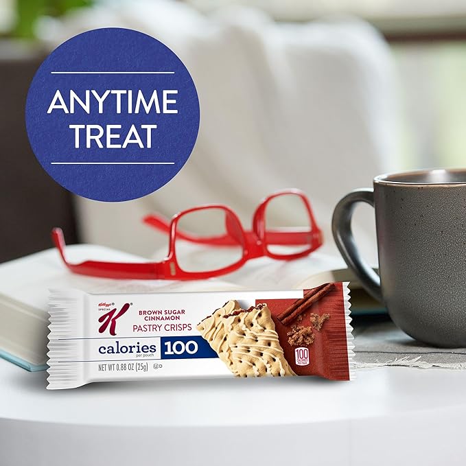 Special K Bar Pastry Crisps, Breakfast Bars, 100 Calorie Snacks, Brown Sugar Cinnamon (8 Boxes, 96 Count)