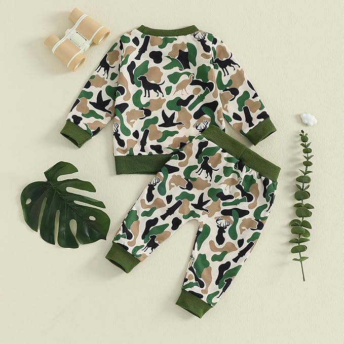 CIYCUIT Toddler Baby Boy Clothes Long Sleeve Sweatshirt Pants Set Fall Winter Outfits