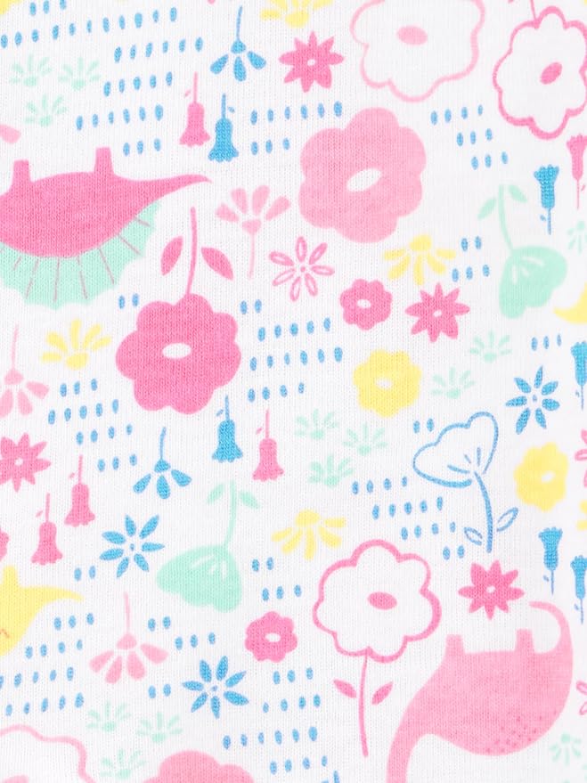 Simple Joys by Carter's Girls' 3-Pack Snug Fit Footed Cotton Pajamas