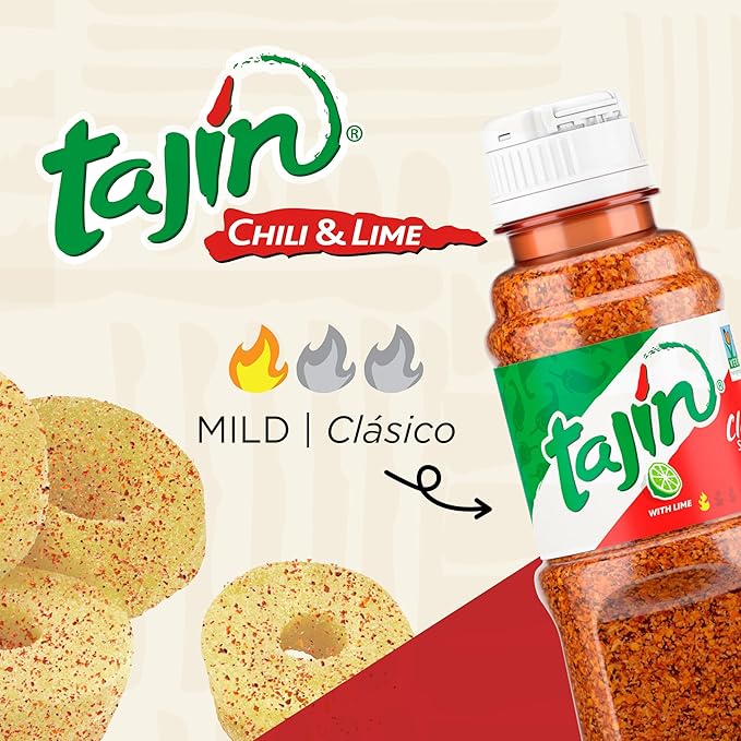 Snak Club Pineapple Rings, Tajin Chili & Lime Seasoned, Sweet and Spicy Gummy Candy, Mild in Heat Bold in Flavor, Low-Fat, Vegan, Gluten-Free Snack, Snack Size, 2.25 Ounce, 12 Count