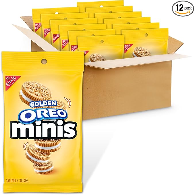 OREO Minis Golden Sandwich Cookies, 12 - 3 oz Bags